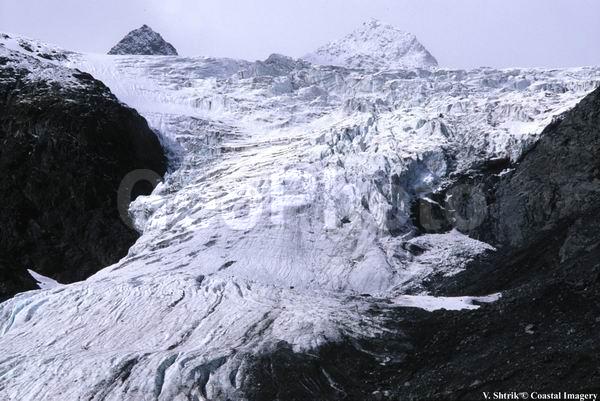Glaciers and snow mountains