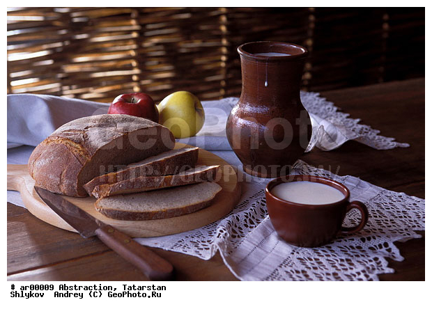 Bread, Russia, art, food, meal, milk, still life