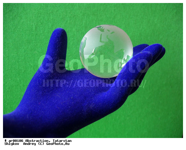 Still life, globe, hand