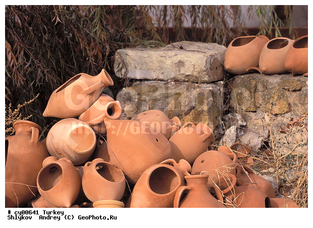 Cappadocia, Cities, Decorative pots, Turkey