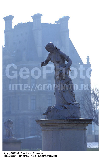 Cities, France, Garden Tuileries, Museum Louvre, Paris, Statue