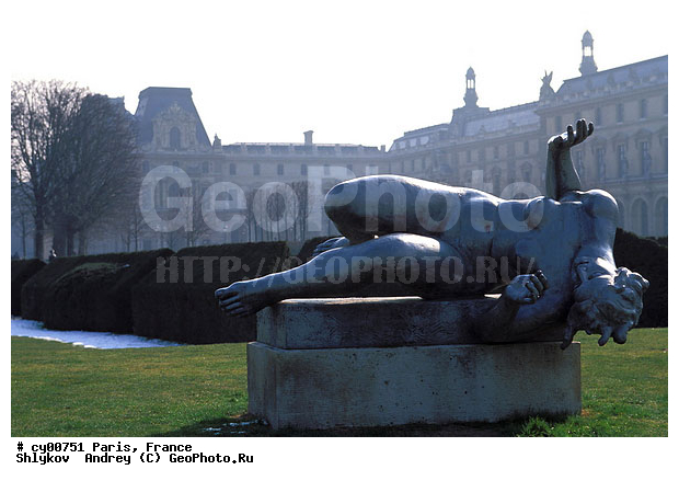 Cities, France, Garden Tuileries, Museum Louvre, Paris, Statue