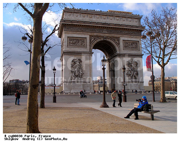 Avenue Champs Elysees, Cities, France, Paris, Triumphal arch