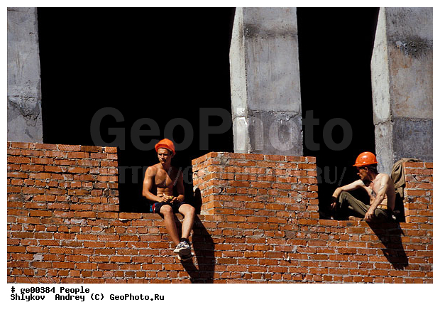 Builders, Russia, building, construction, genre, wall