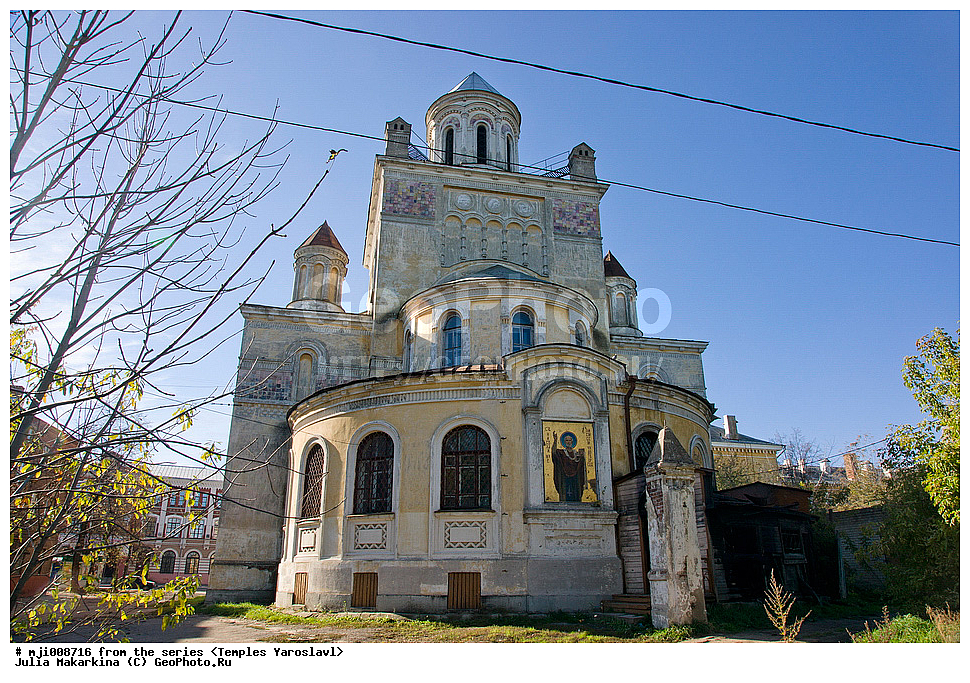Ярославль, город, храм, церковь, архитектура, РПЦ, городской пейзаж, осень, церковь Иоанна Постника, Архангела Гавриила и Андрея Критского