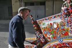 Traditional painting of Sicilian Carretto by Ducato painters