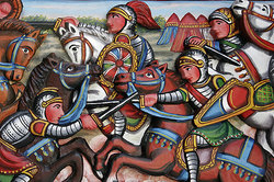 Traditional painting of Sicilian Carretto by Ducato painters