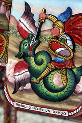 Traditional painting of Sicilian Carretto by Ducato painters