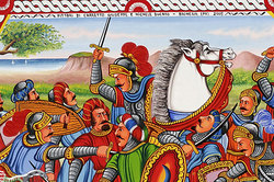 Traditional painting of Sicilian Carretto by Ducato painters