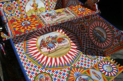 Traditional painting of Sicilian Carretto by Ducato painters
