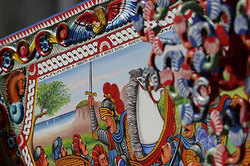 Traditional painting of Sicilian Carretto by Ducato painters