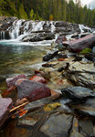 McDonald Creek Waterfalls. Glacier National Park