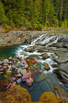 McDonald Creek Waterfalls. Glacier National Park